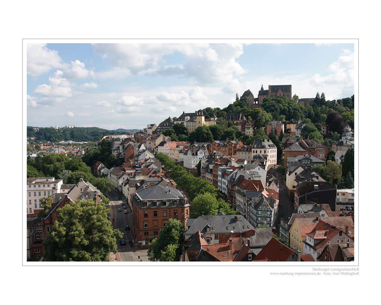 Blick auf das Marburger Schloß